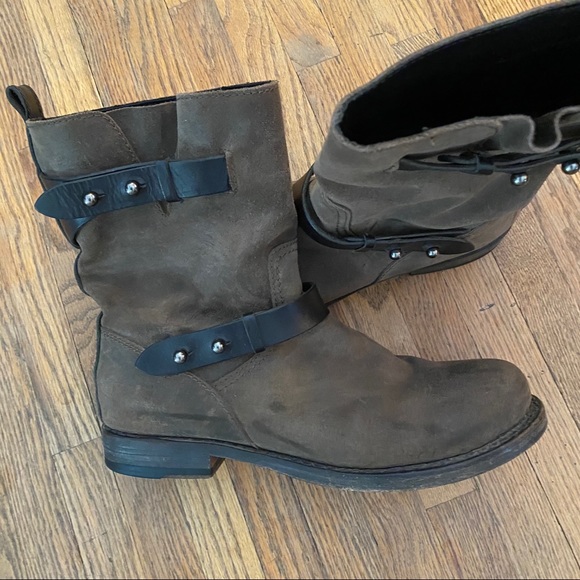 rag & bone Shoes - Rag&Bone Moto Boots Distressed Leather 39/ 8.5